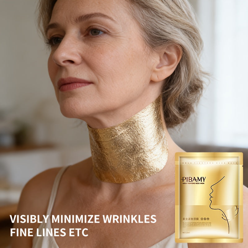 4pcs 24k golden neck mask hydration   lifts neck lines