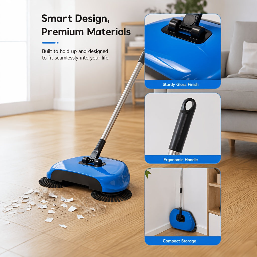 3 in 1 hand push broom multifunctional cleaning tool sweep