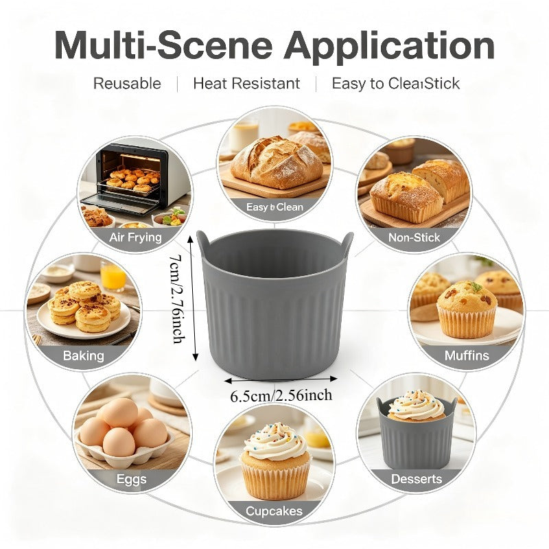 8pcs multi functional air fryer baking cups made silicone