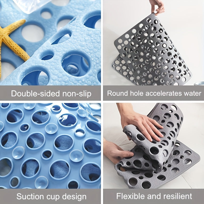1pc bathroom quick dry anti slip pad shower mat circular