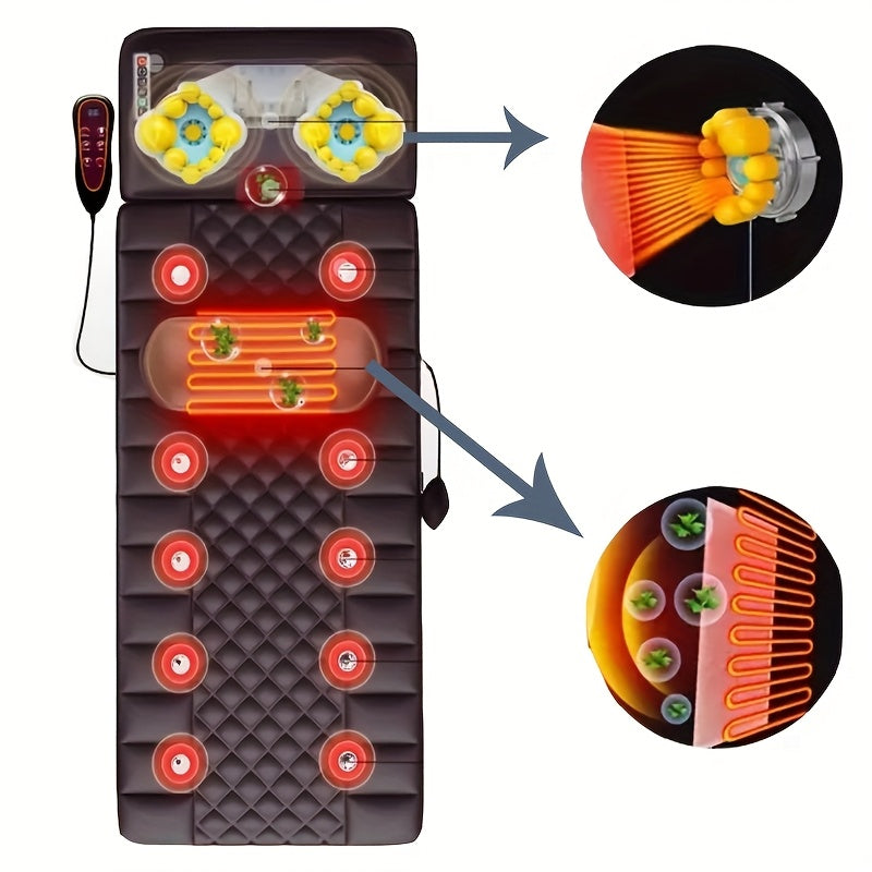1 set large brown full body heating massagers 2 styles pu