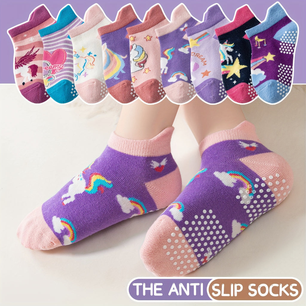 9 18 pairs baby girls toddlers grips socks kids non slip