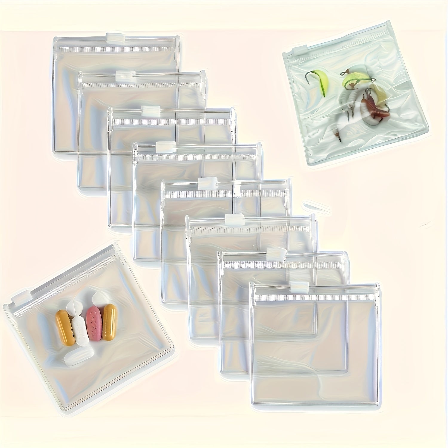 10pcs medicine storage bag set portable travel medicine