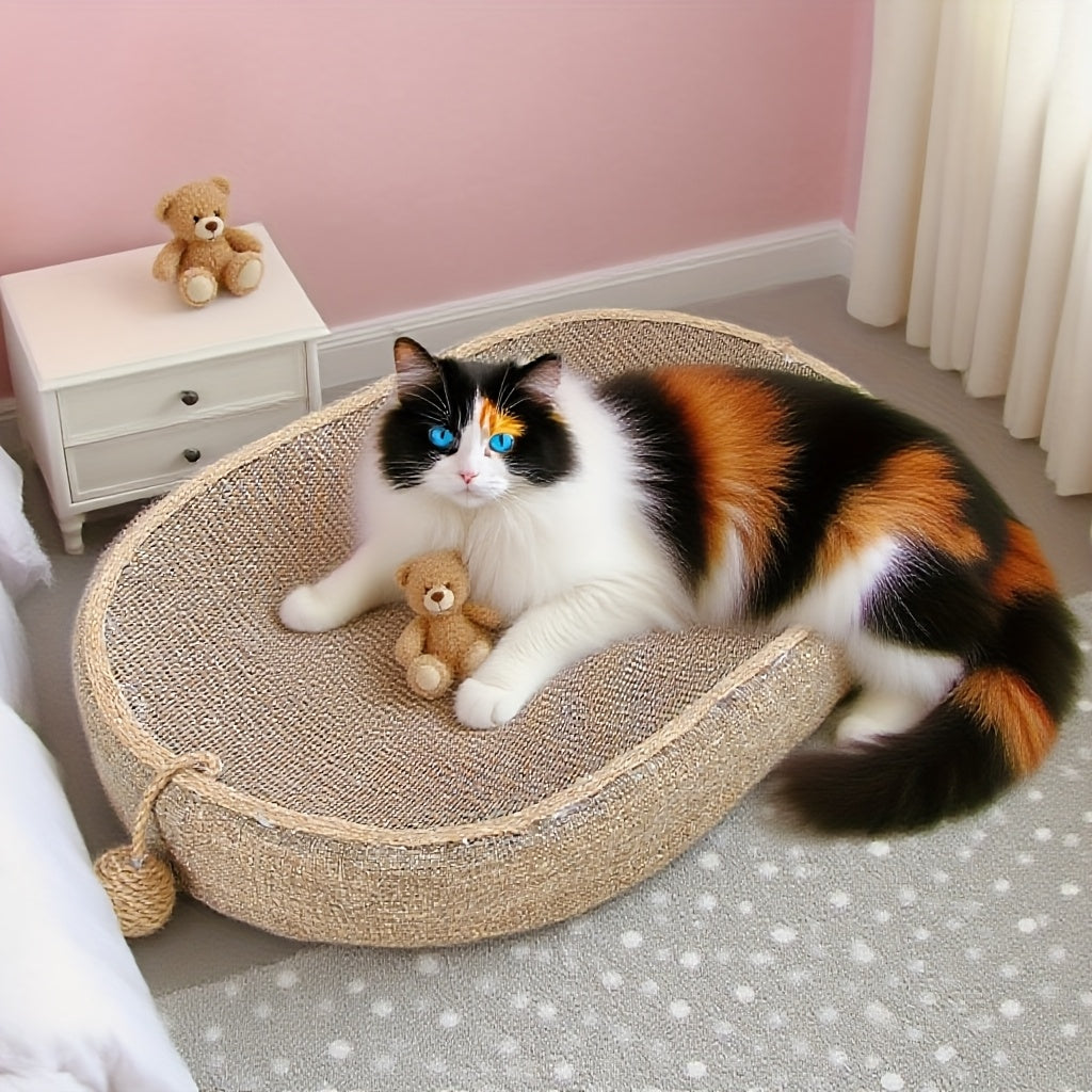 1pc large durable jute cat scratching post integrated toy