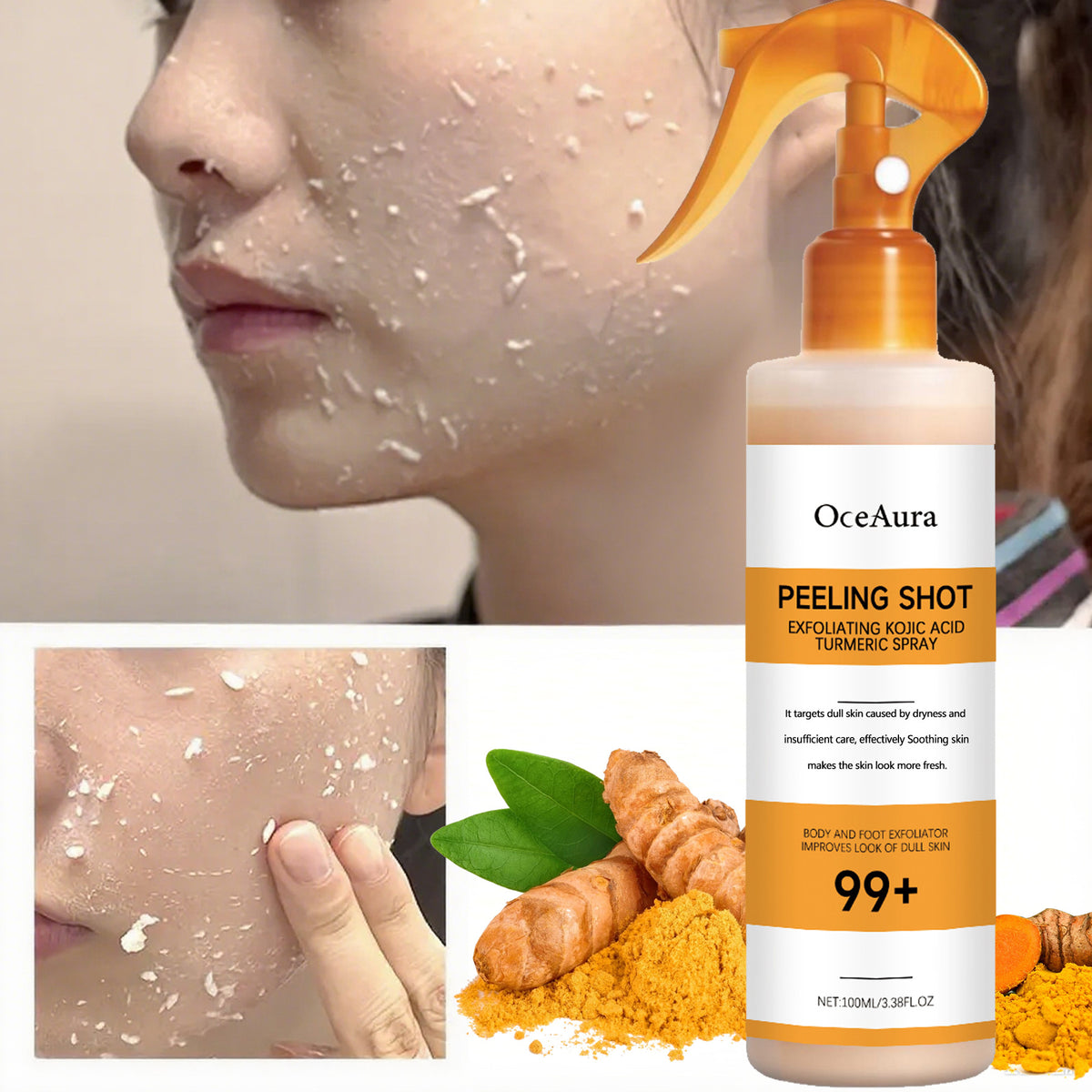 kojic acid turmeric keratin cleansing spray contains kojic