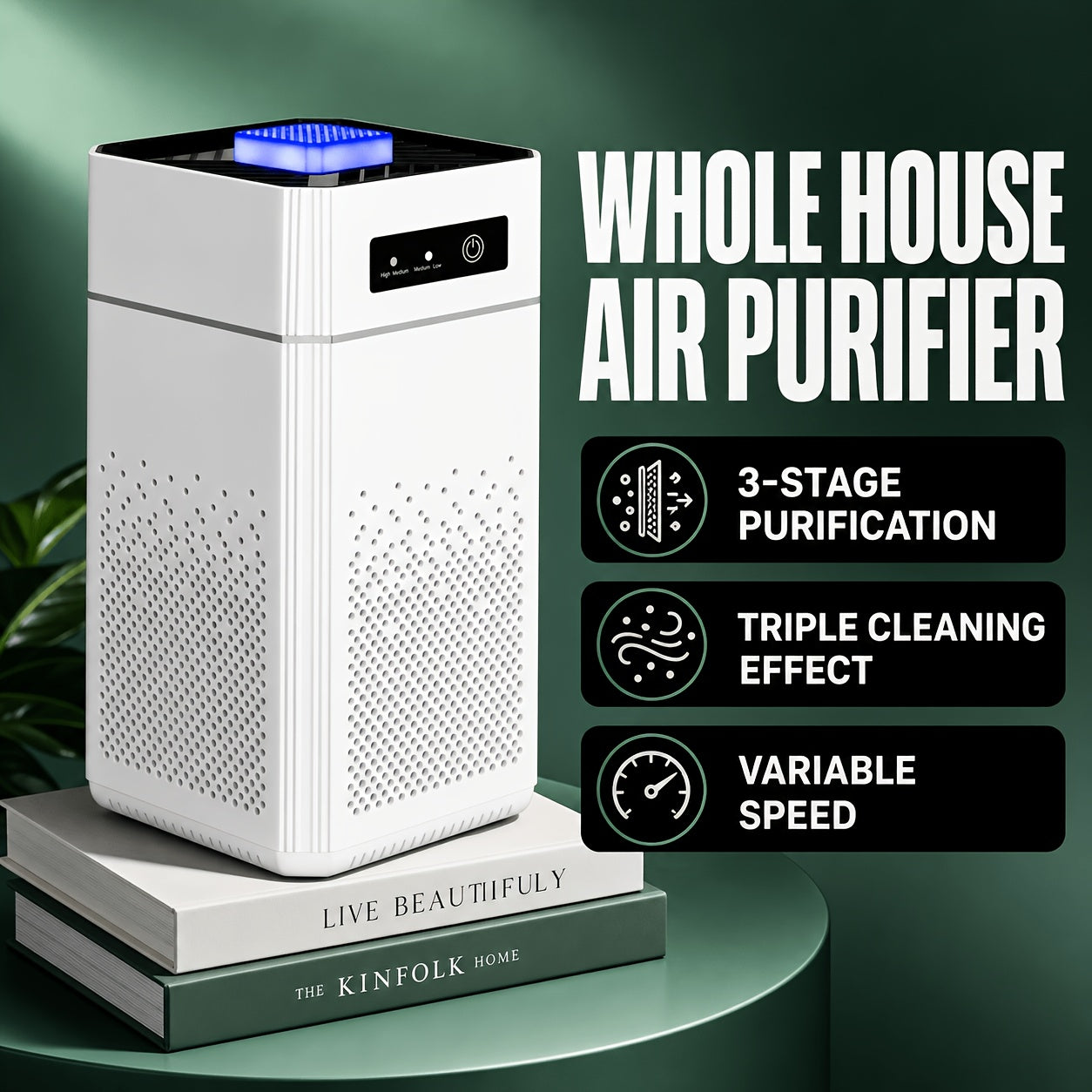 portable     h13 grade true hepa filter