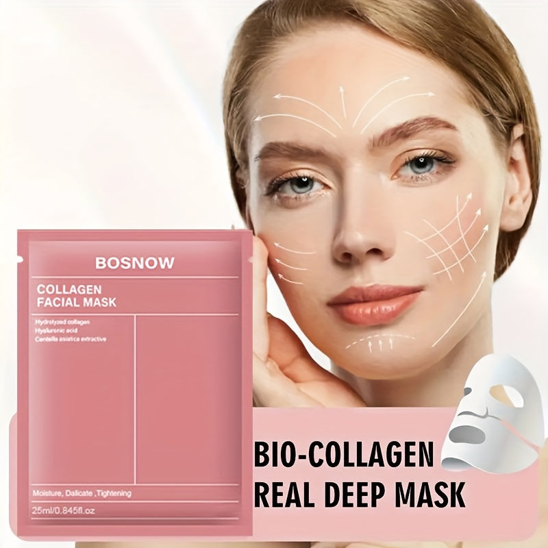 5pcs   collagen white mask moisturizing