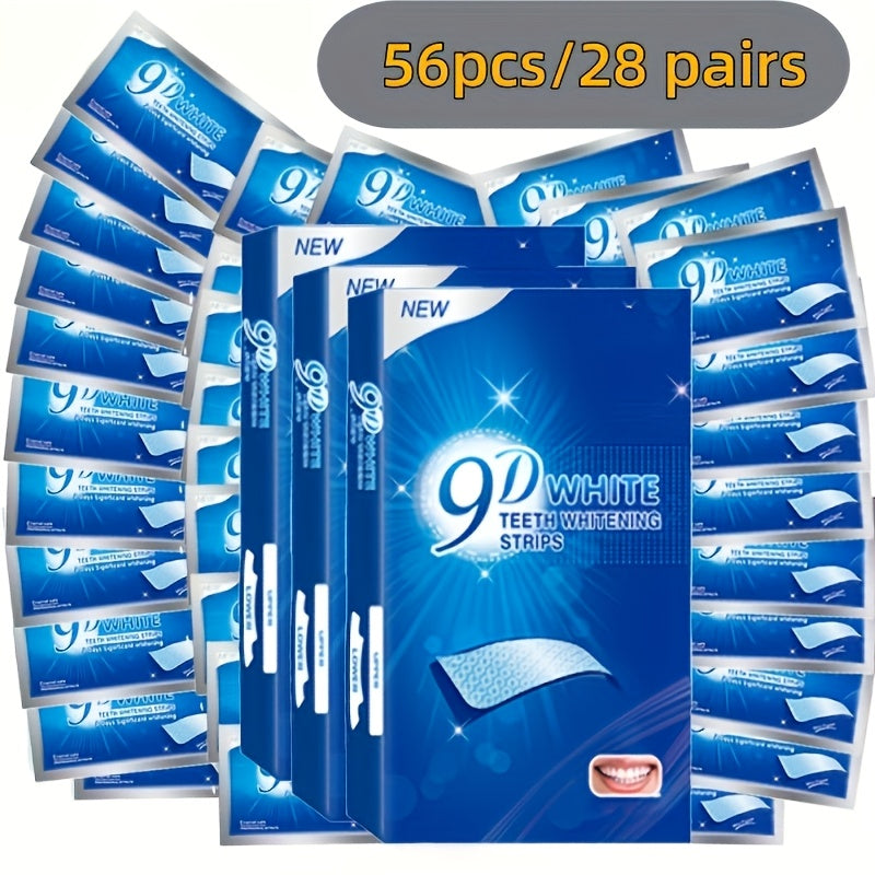 56pcs 28pairs 9d teeth strips safe removes dirt whitens