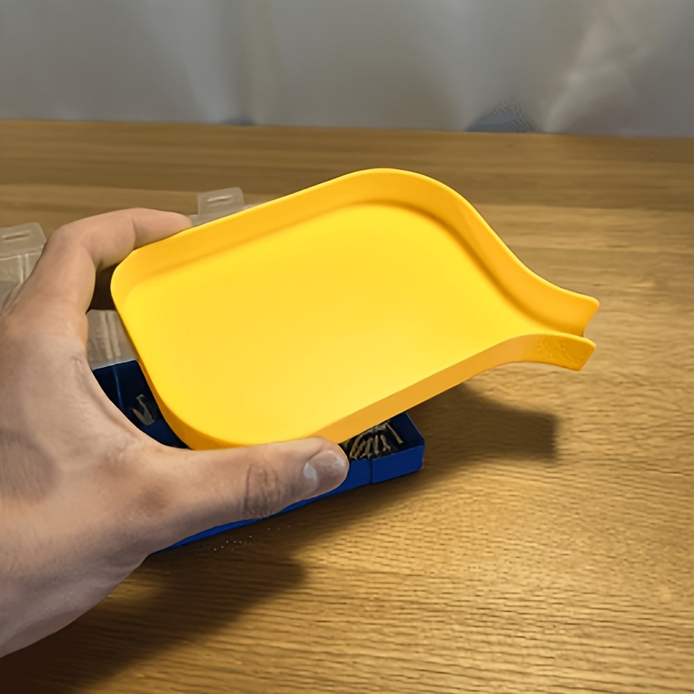 tool storage funnel tray 5mm raised edge prevents screws