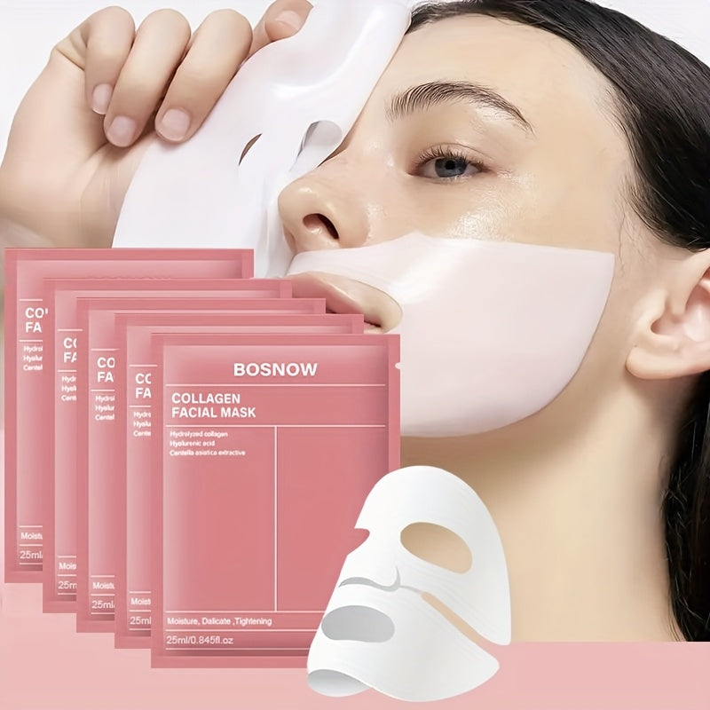 5pcs   collagen white mask moisturizing