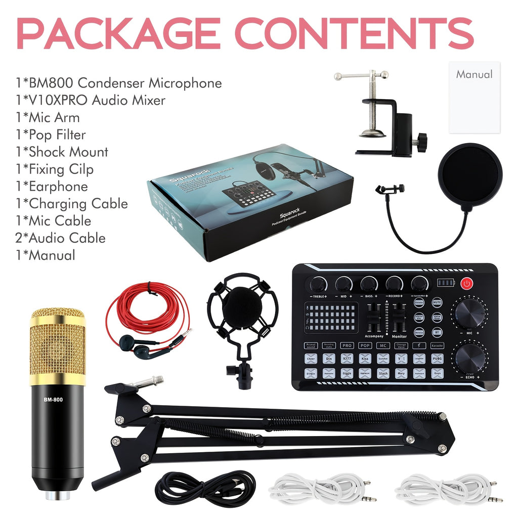 recording kit podcast music mixer equipment