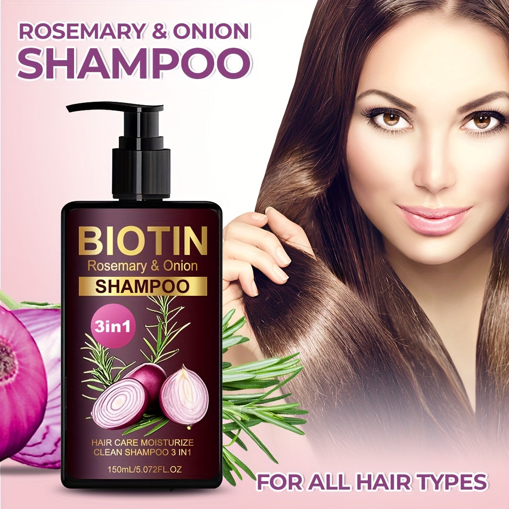biotin rosemary onion shampoo 3in 1 shampoo   clean