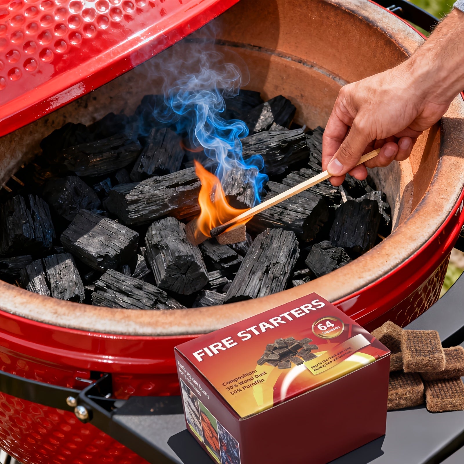 64 pack fire starter squares