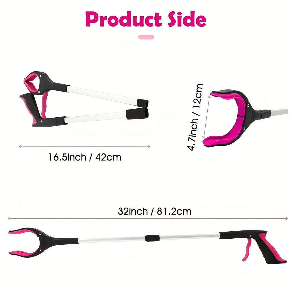 folding extra long grabber reacher tool rotating   strong