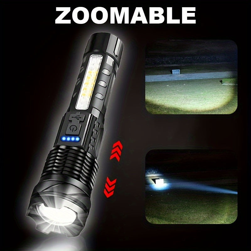 2 pack usb rechargeable handheld led flashlights  50 high