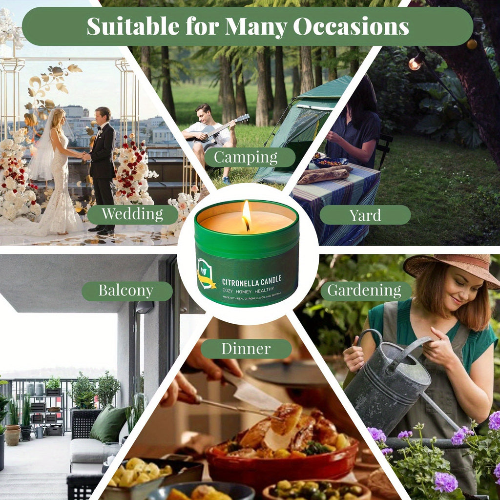 6pcs citronella candles outdoor 4 4   6 150 hours