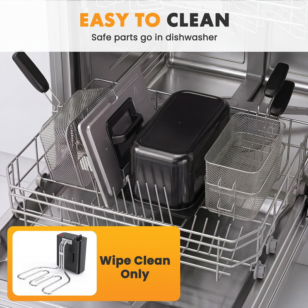 3 5l deep fryer home use 1800w   3 baskets