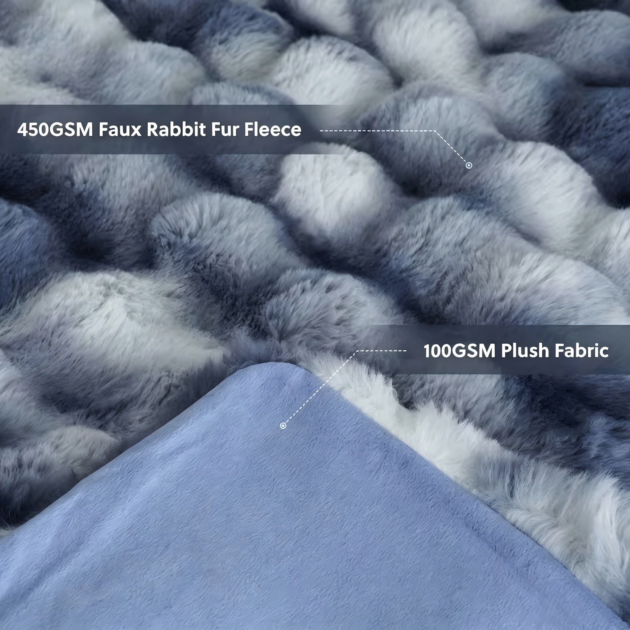 1pc orhopui   rabbit fleece blanket soft warm throw