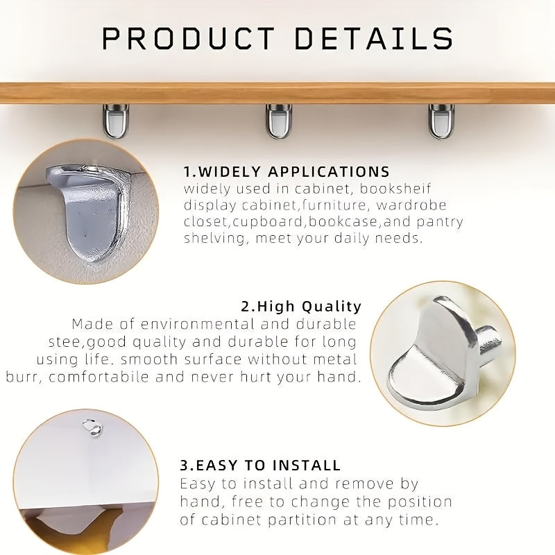 20pcs durable metal shelf support pegs   cabinet