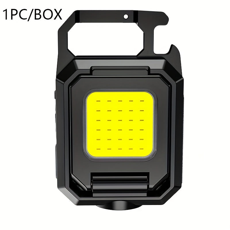 flashlight mini keychain light cob work light usb