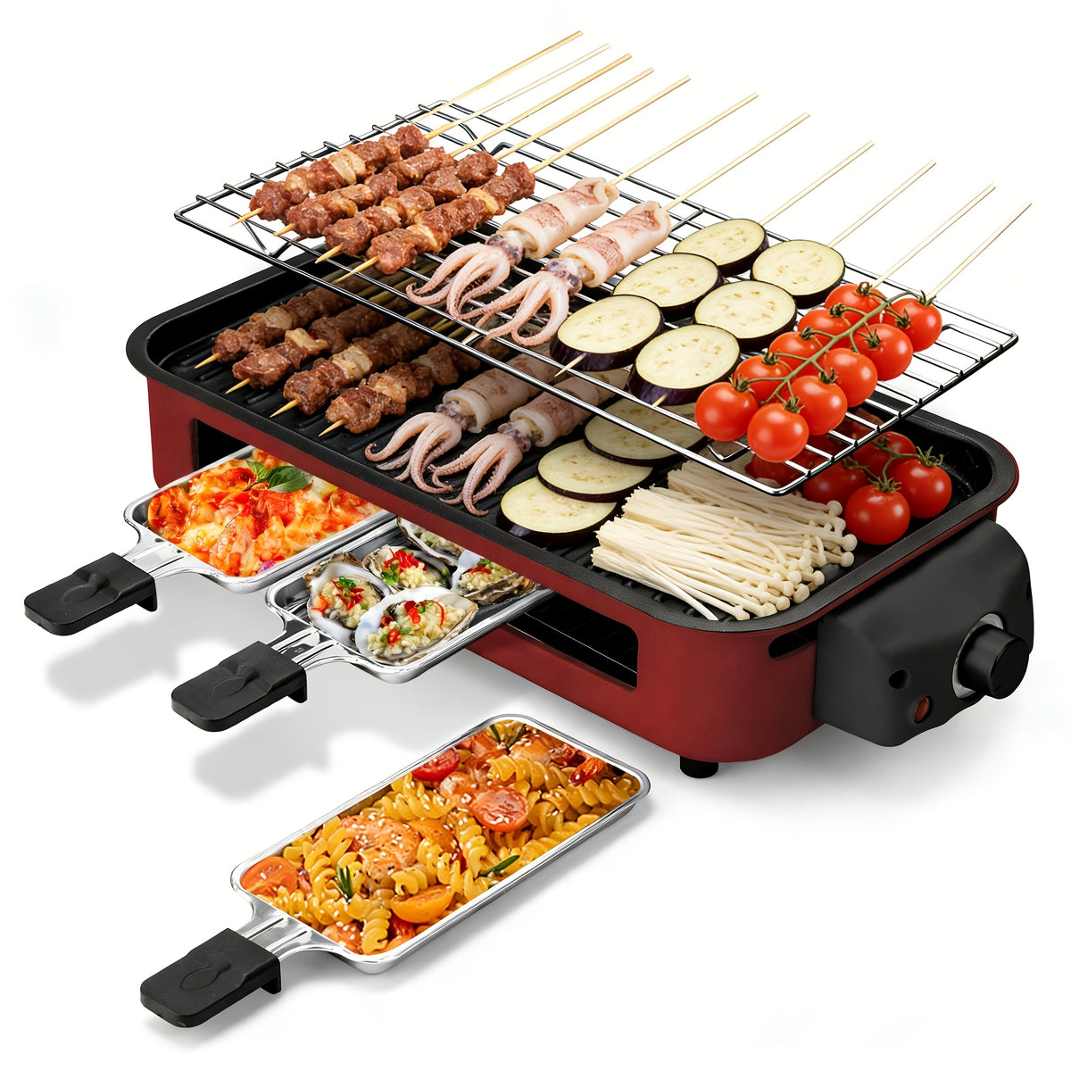 smokeless electric grill indoor grill removable non stick