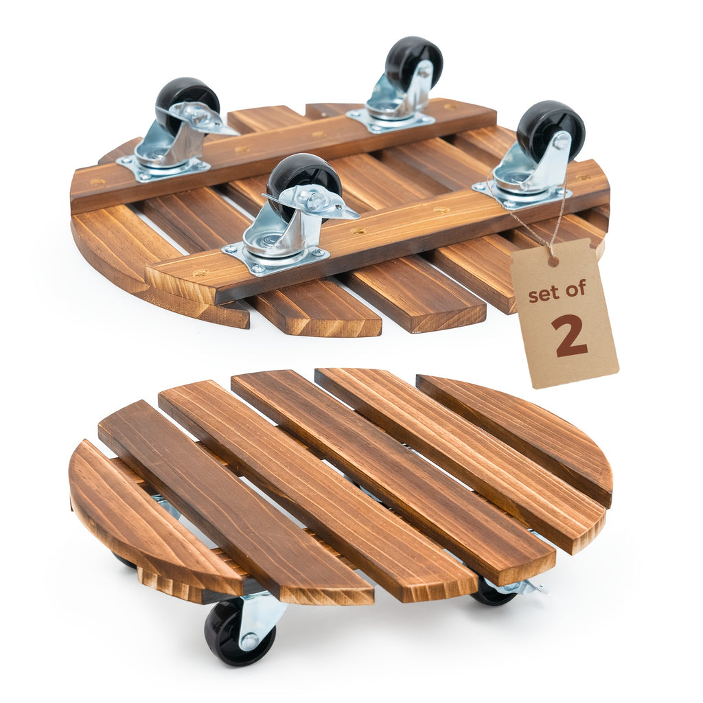 heavy duty iron wheeled plant caddy 4 pack 13 4in rolling