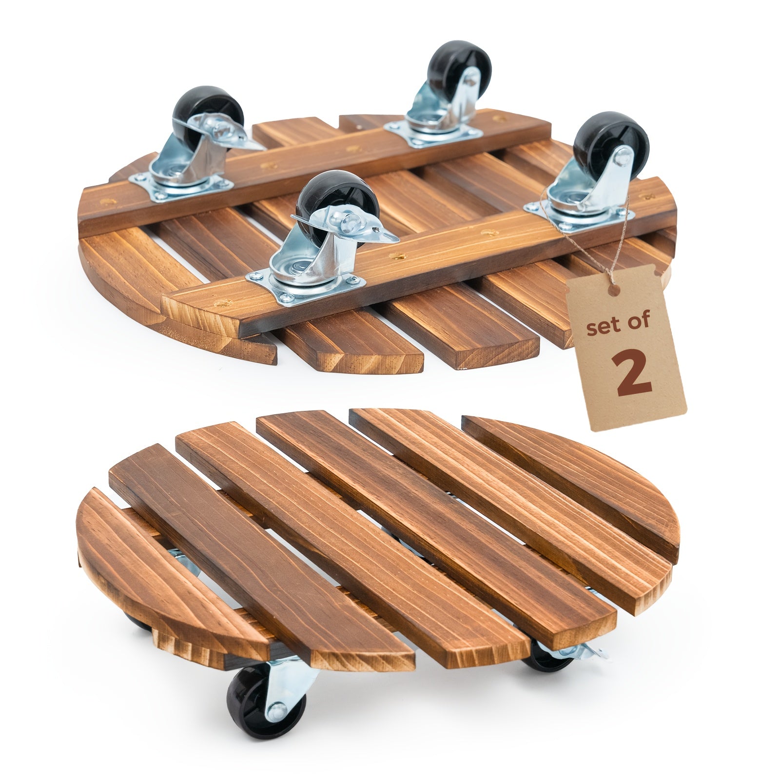 heavy duty iron wheeled plant caddy 4 pack 13 4in rolling