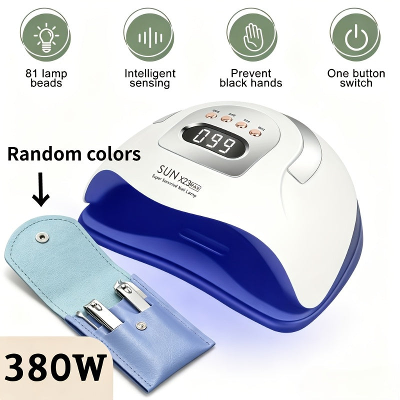 380w led nail lamp 4 timer setting portable