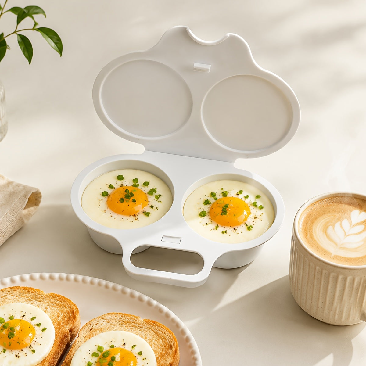 1pc white egg steamer box plastic multi functional egg