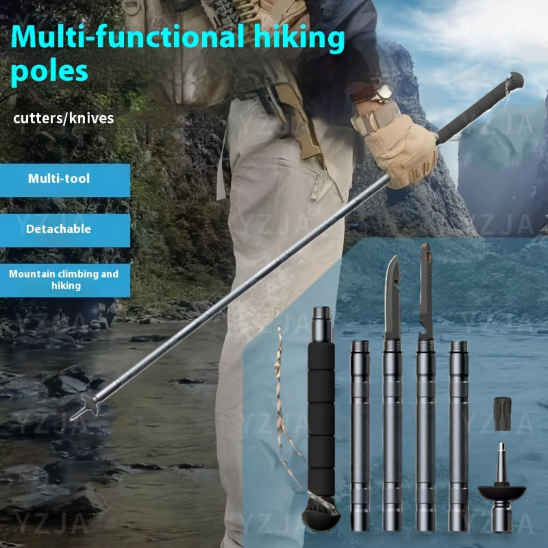 multifunctional trekking poles aluminum alloy outdoor