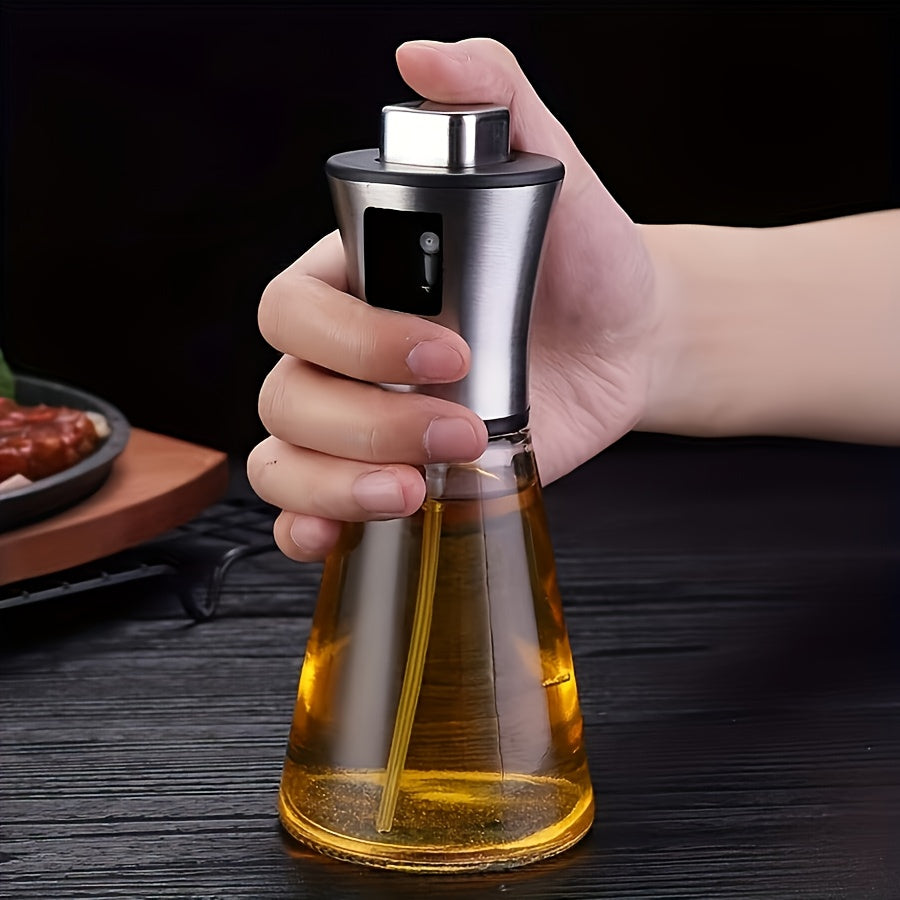 6 76oz stainless   oil spray bottle pressure
