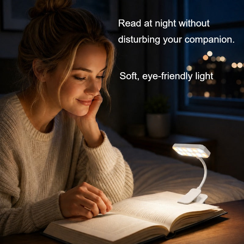 1pc rechargeable led clip reading   flexible