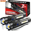 2pcs super powerful rechargeable flashlight