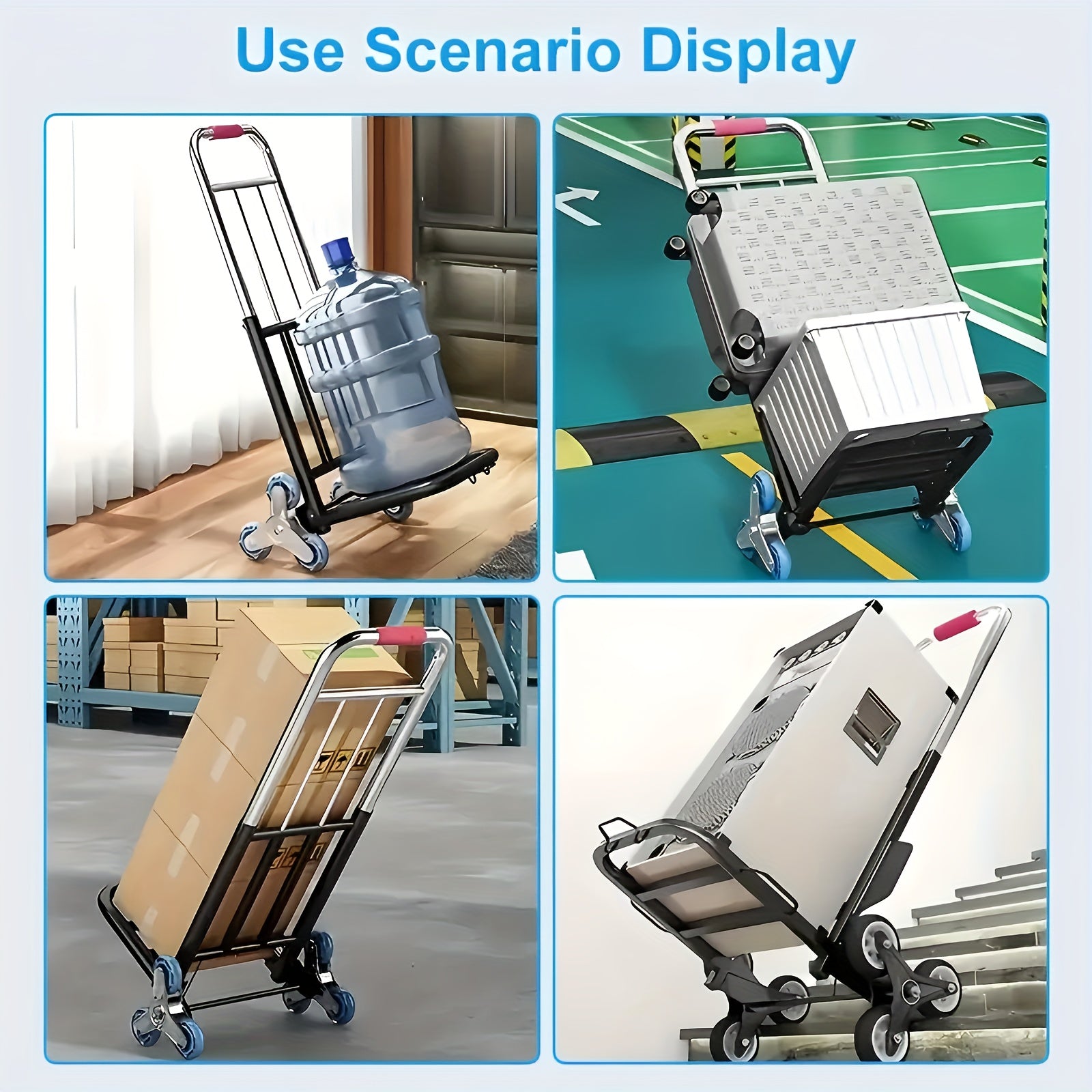 heavy duty folding trolley   adjustable buckles stair