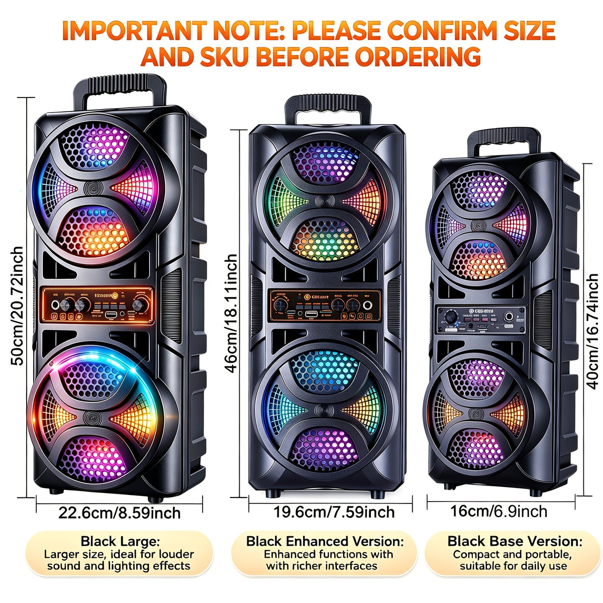 portable large speaker subwoofer microphone suitable karaoke