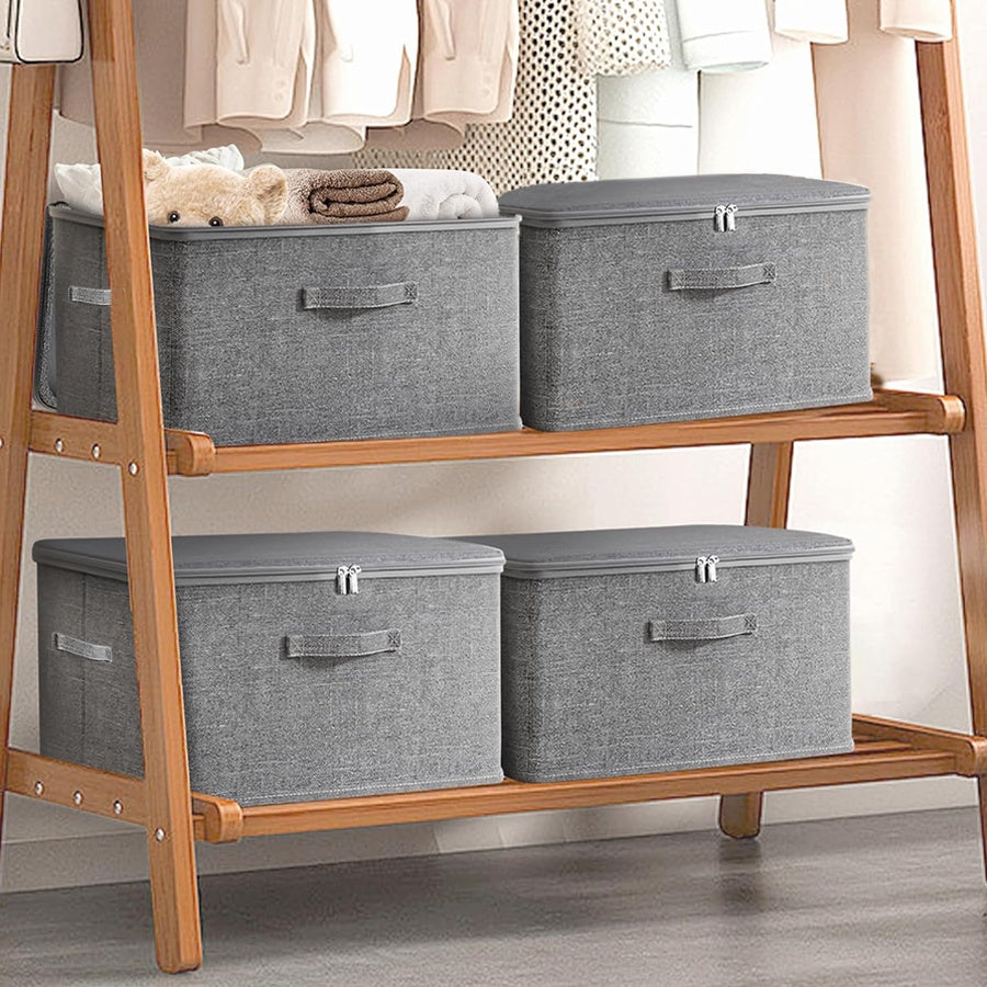4pcs extra large foldable   storage box waterproof