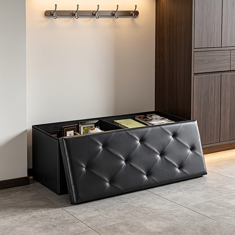 30 43 inch heavy duty folding storage   bench shoe