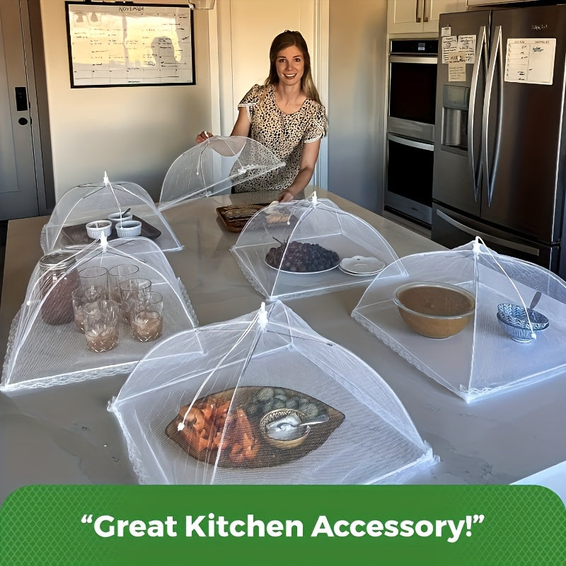 4pcs   food covers foldable mesh food tents reusable