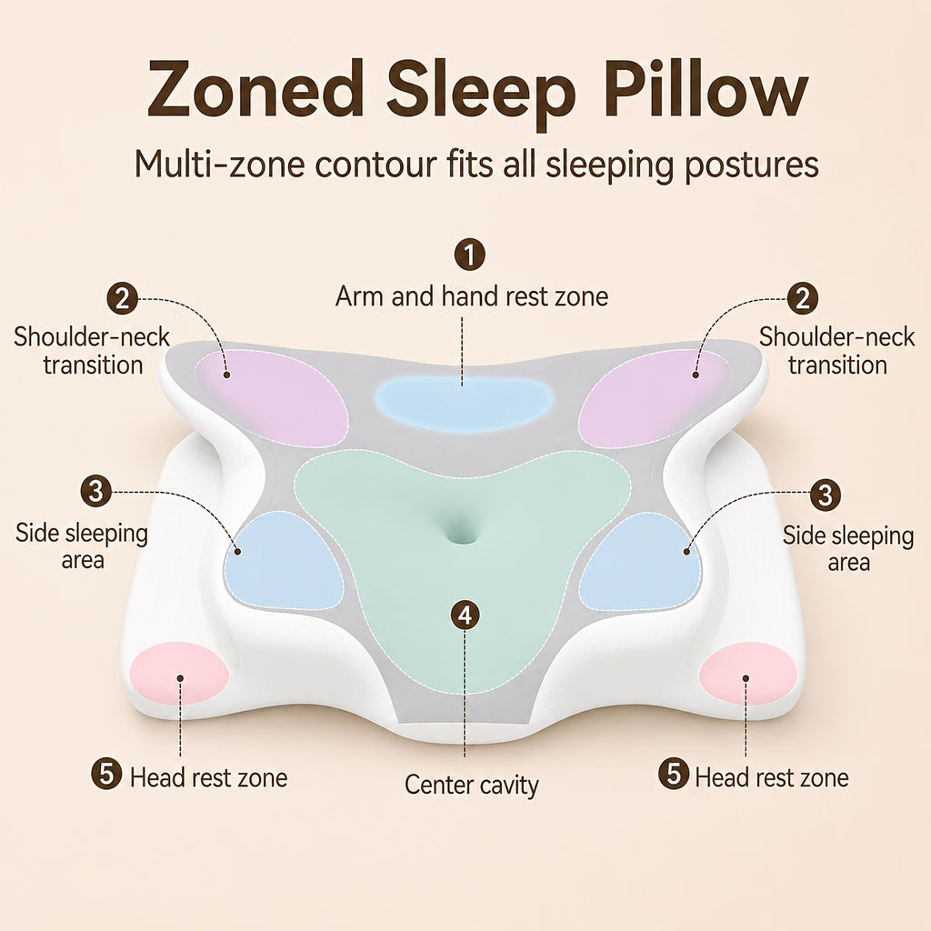 wkeff almohada cervical para cuello pillows sleeping