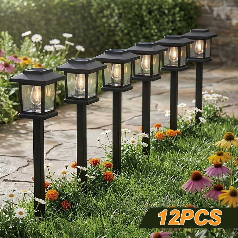 12pcs solar pathway lights   bright led solar