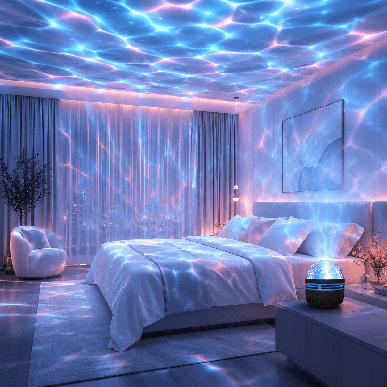 usb powered wave ambient led lamp remote 7 color rgb
