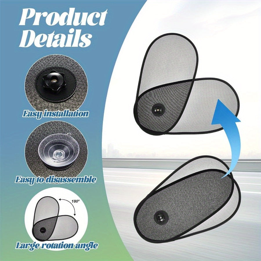 1pc car window sunshade adjustable rotatable windshield side