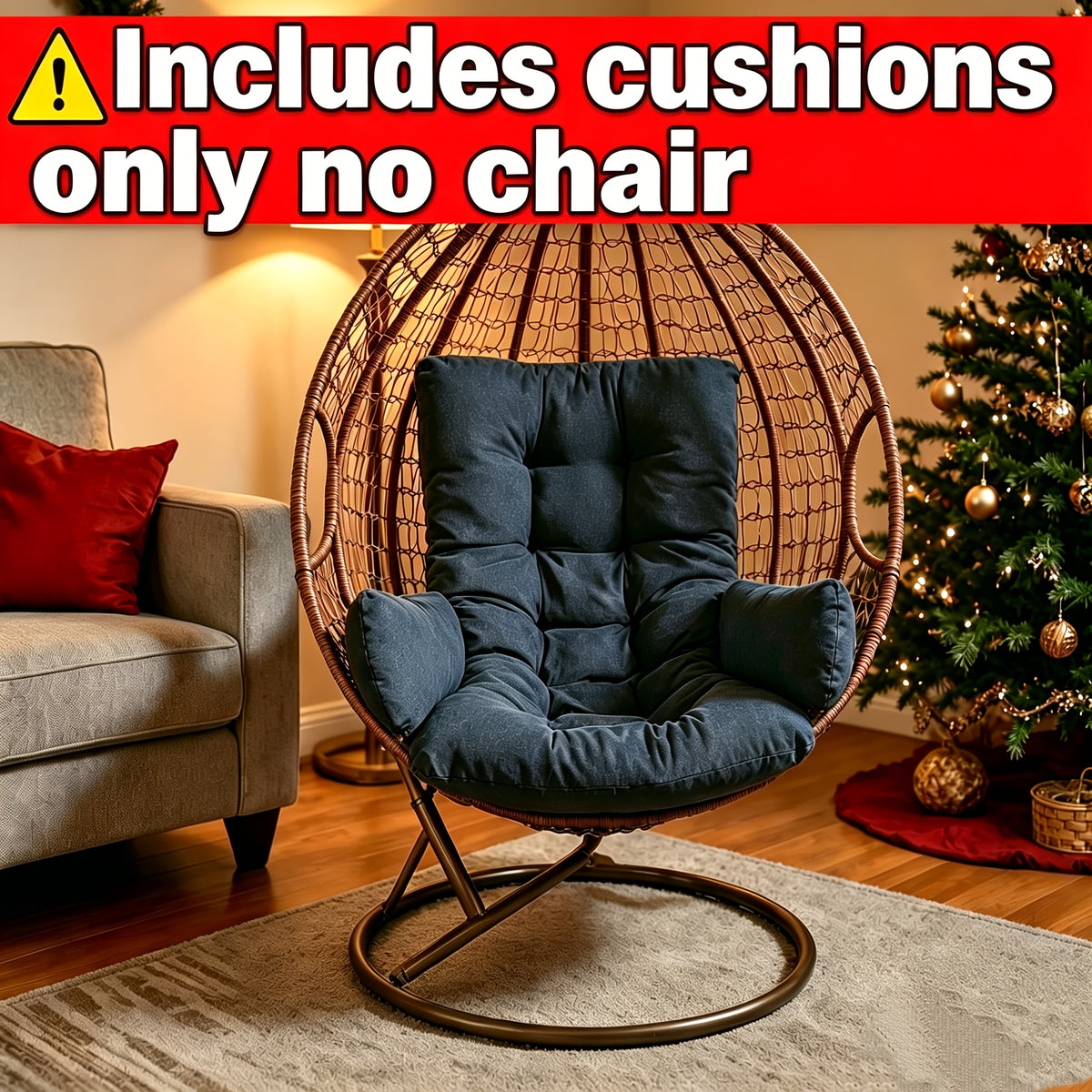 bohemian style swing chair cushion armrests heavy duty