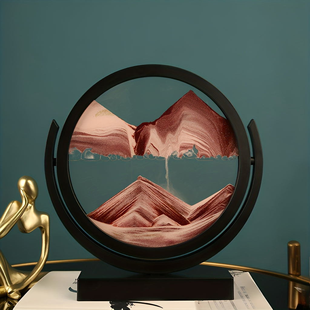 3d flowing sand painting living room hourglass glass