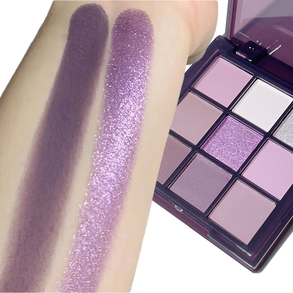 1pc 9 color purple eyeshadow palette 24 hour long lasting