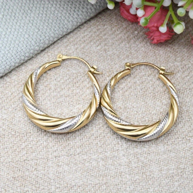 1 pair womens fashionable hoop earrings middle eastern style