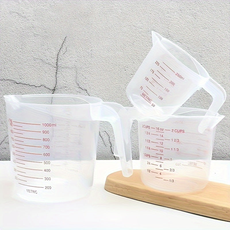 3pcs nesting measuring cups set 1 cup 250ml 2 cups 500ml 4