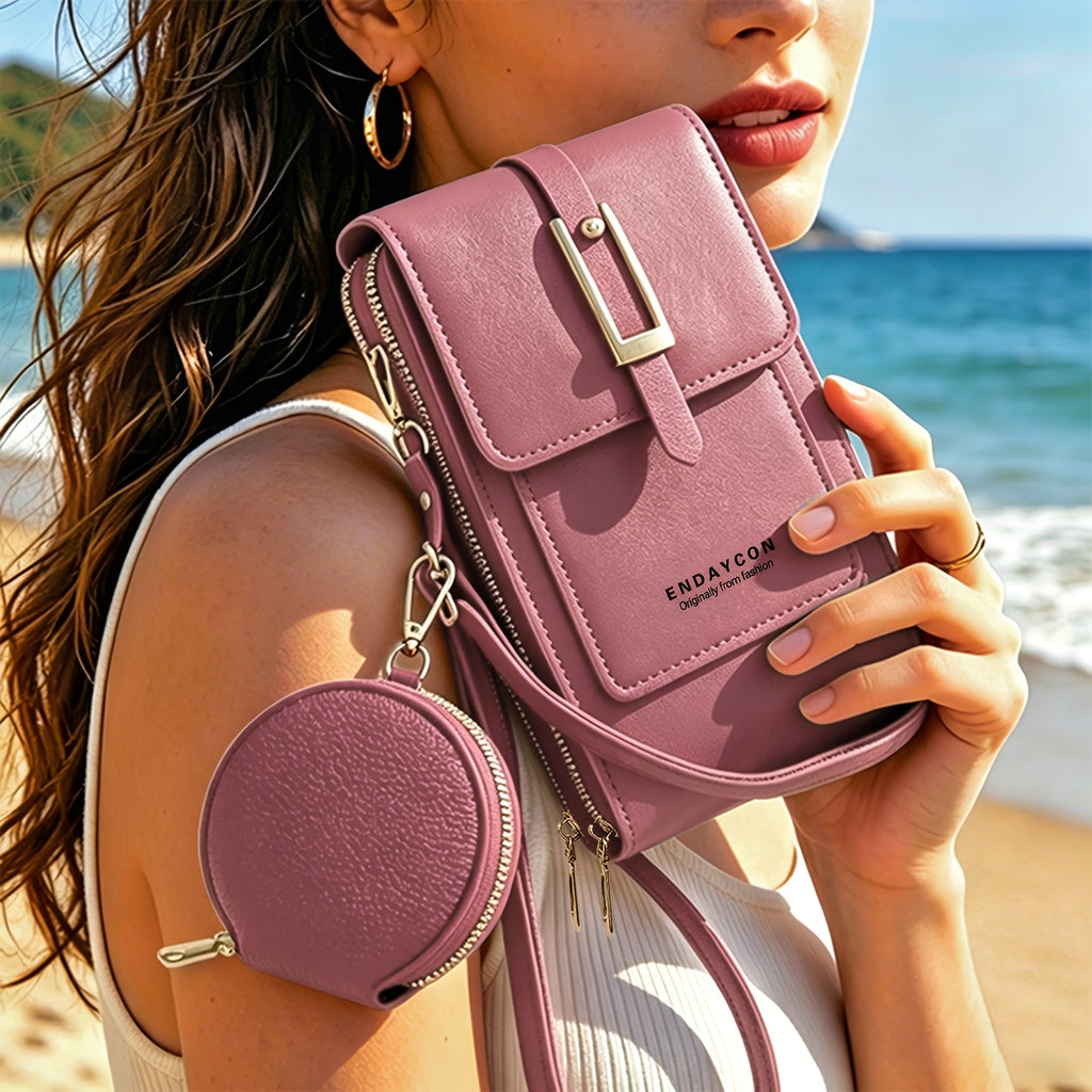 2pcs set crossbody phone bag multi functional vertical