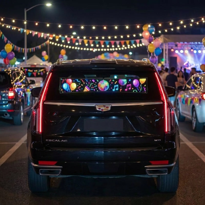 led scrolling party sign car charger app programmable