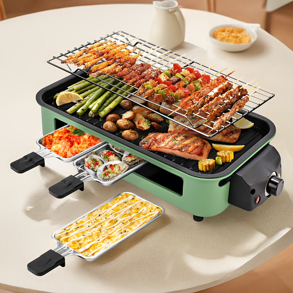 smokeless electric grill indoor grill removable non stick